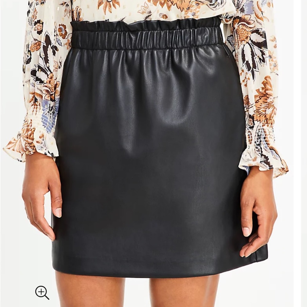 LOFT Faux Leather Skirt
